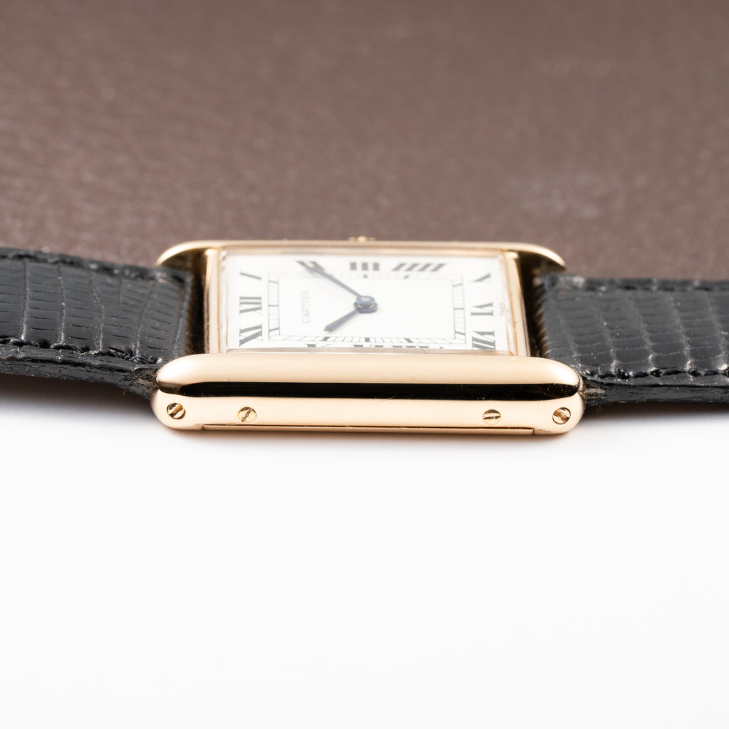 Cartier Tank Louis Paris Dial 18K Yellow Gold GM LM Ref. 78086 from 1970s