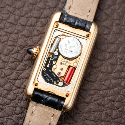 Cartier Tank Louis Mini Allongée 18K Yellow Gold with Diamond Set Case Ref. 2443 Circa 2000