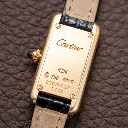 Cartier Tank Louis Mini Allongée 18K Yellow Gold with Diamond Set Case Ref. 2443 Circa 2000