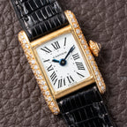 Cartier Tank Louis Mini Diamond Set Factory 18K Yellow Gold from 1970s