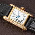 Cartier Tank Louis Mini Diamond Set Factory 18K Yellow Gold from 1970s