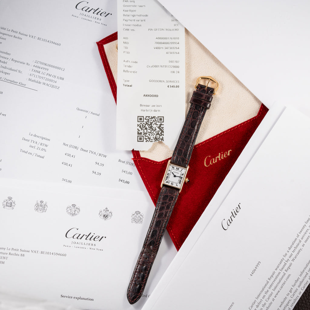Cartier Tank Louis Mini PM Cartier Service 2y warranty Ref 67117 from 1980s