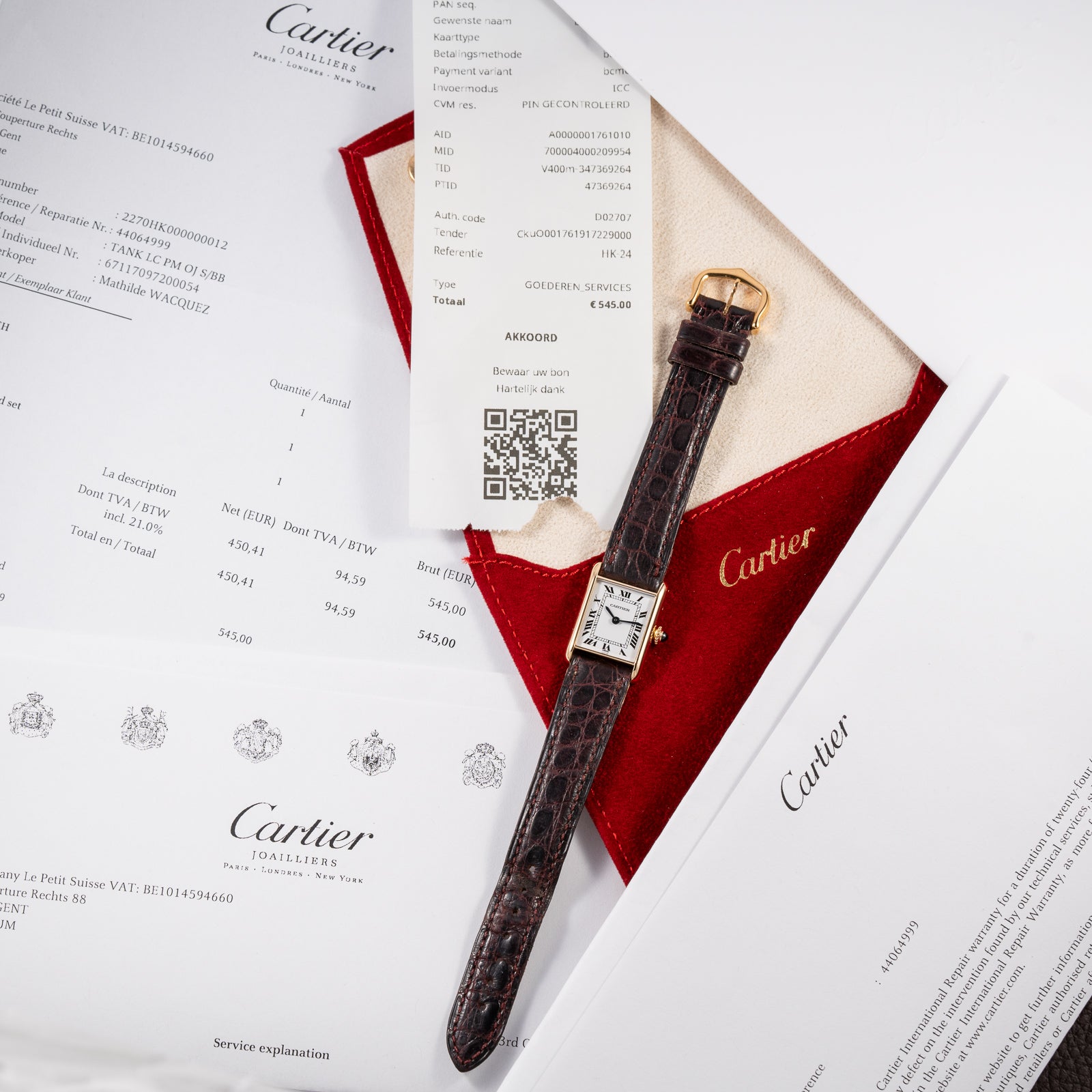Cartier Tank Louis Mini PM Cartier Service 2y warranty Ref 67117 from 1980s