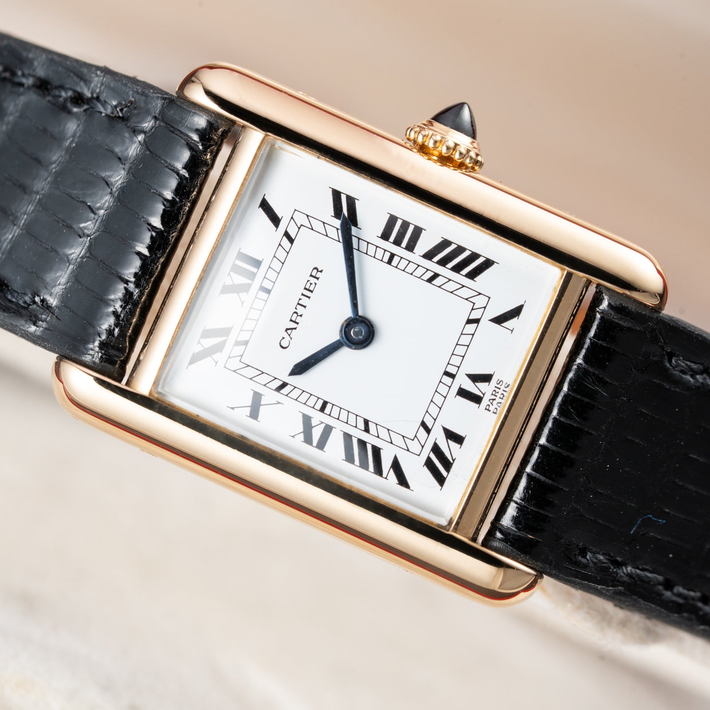 Cartier Tank Louis Paris Dial 18K Gold Pre-CPCP Ref. 878087 from 1990s