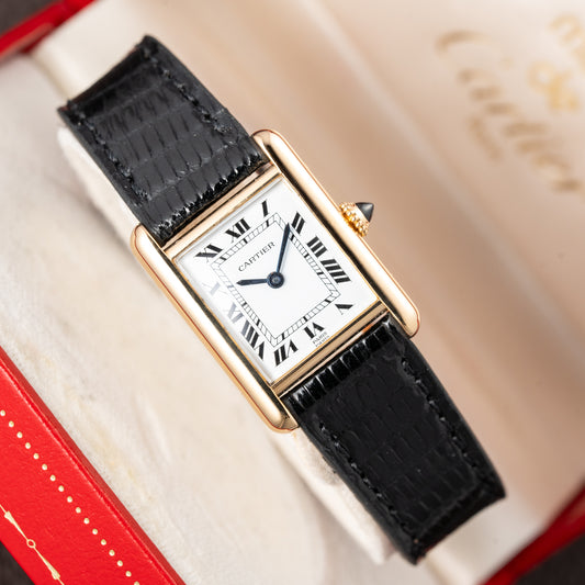 Cartier Tank Louis Paris Dial 18K Gold Pre-CPCP Ref. 878087 from 1990s