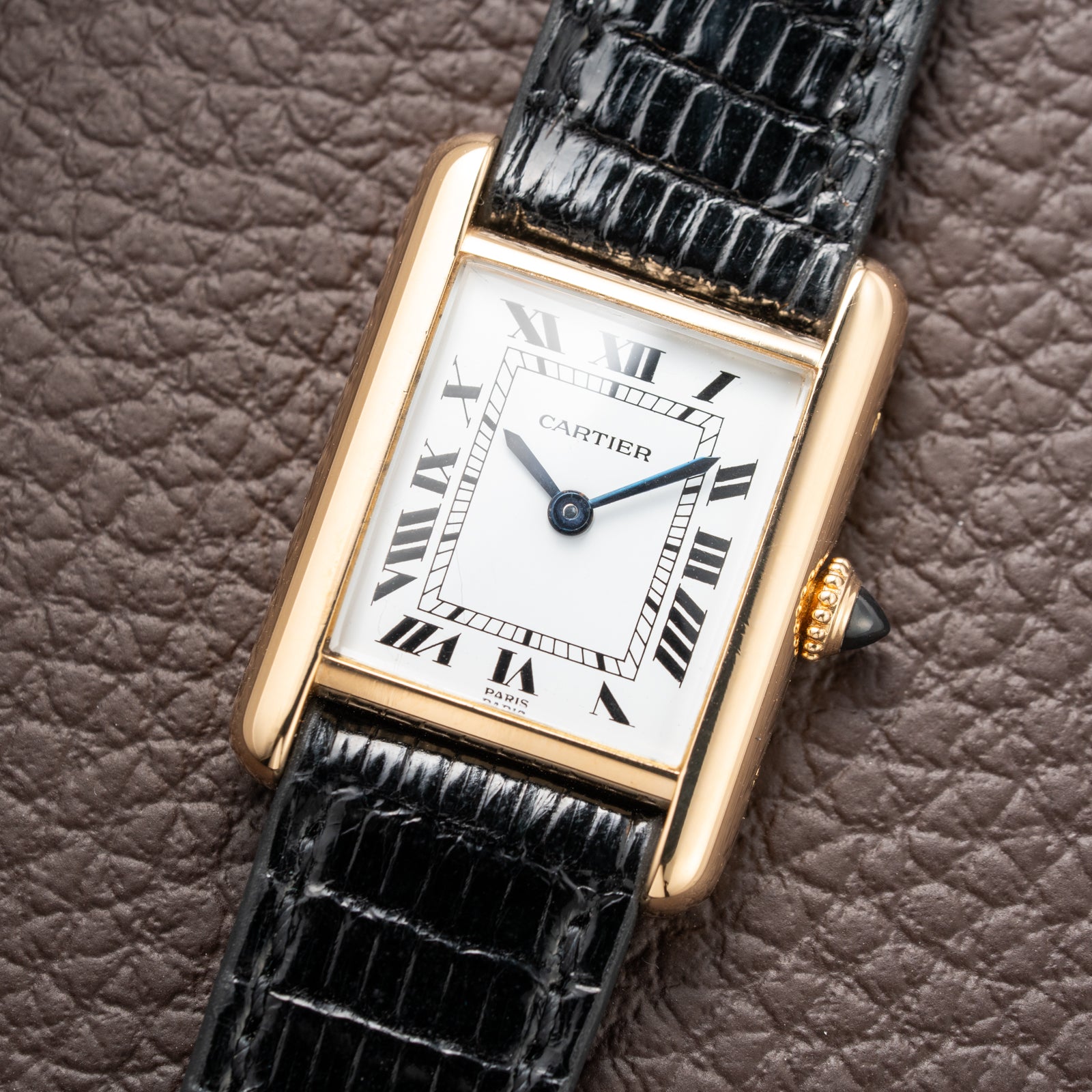 Cartier Tank Louis Paris Dial 18K Gold Pre-CPCP Ref. 878087 from 1990s