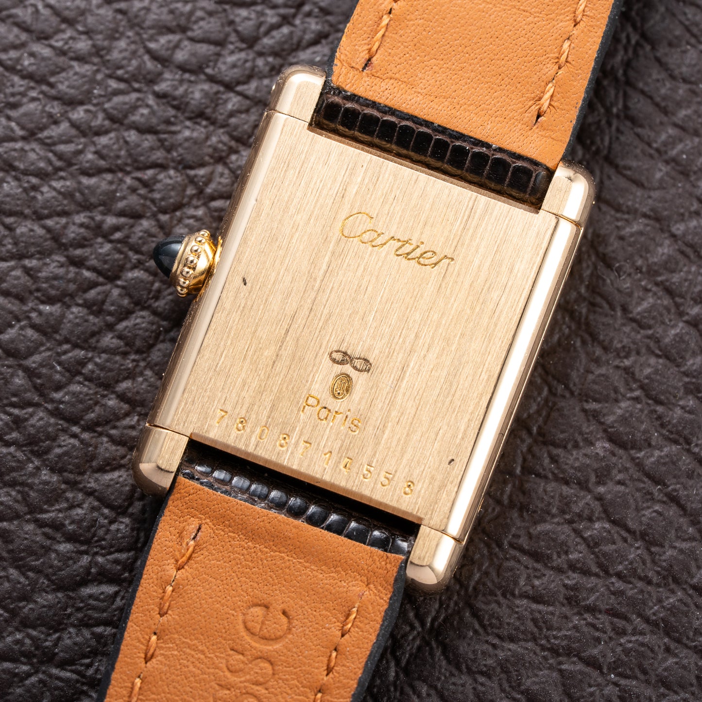 Cartier Tank Louis 'Paris' Dial 18K Yellow Gold PM Ref 78087 from 1970s