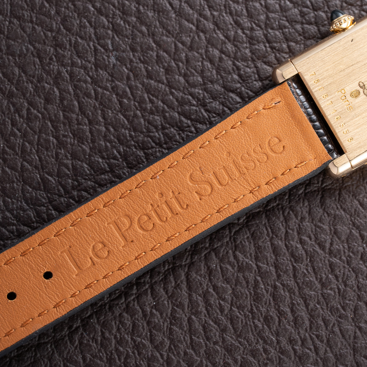 Cartier Tank Louis 'Paris' Dial 18K Yellow Gold PM Ref 78087 from 1970s