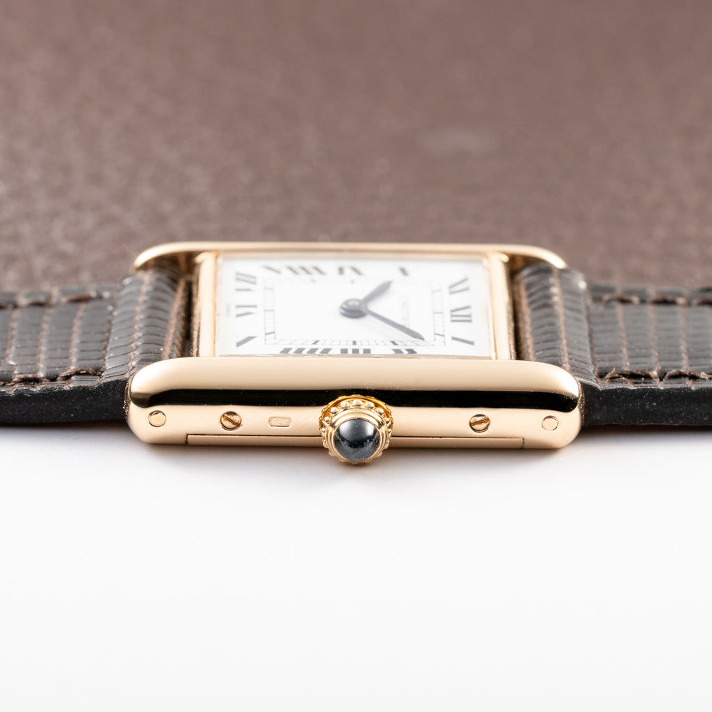 Cartier Tank Louis 'Paris' Dial 18K Yellow Gold PM Ref 78087 from 1970s