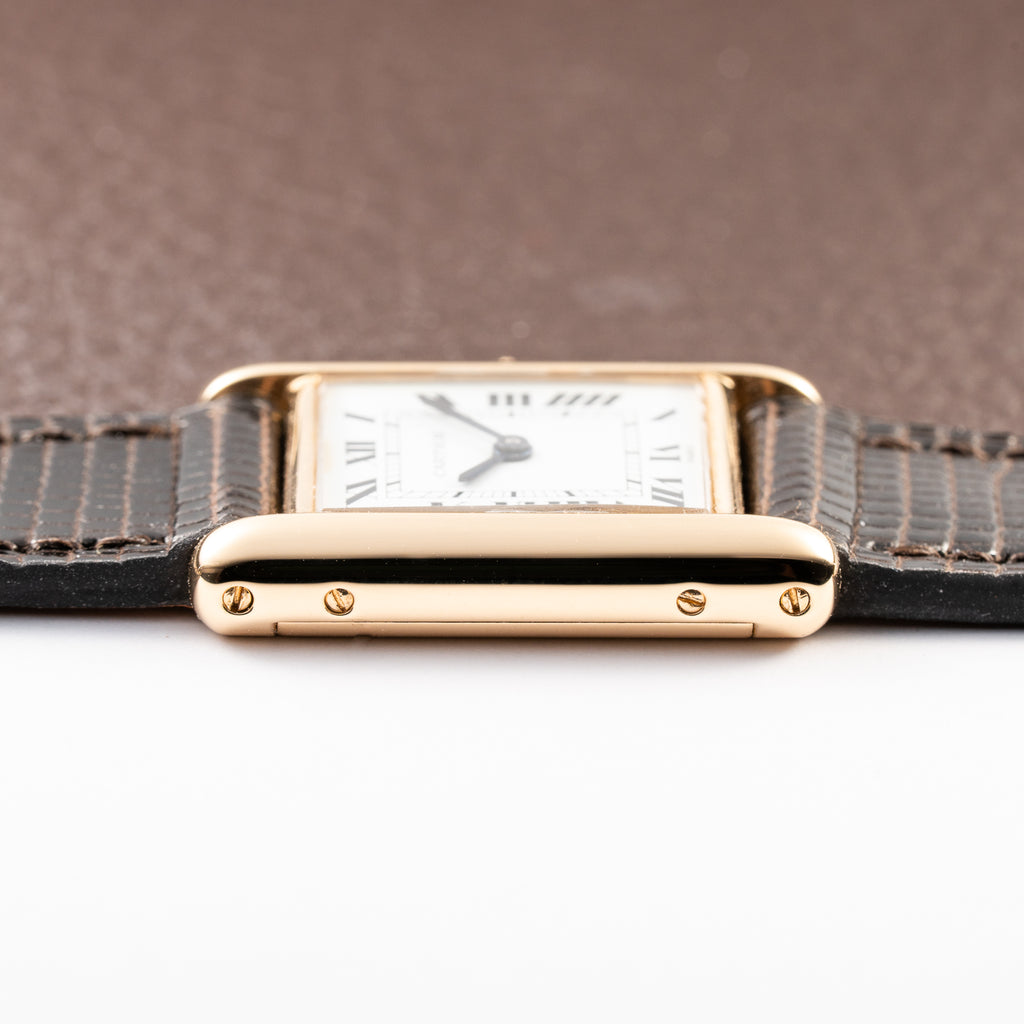 Cartier Tank Louis 'Paris' Dial 18K Yellow Gold PM Ref 78087 from 1970s
