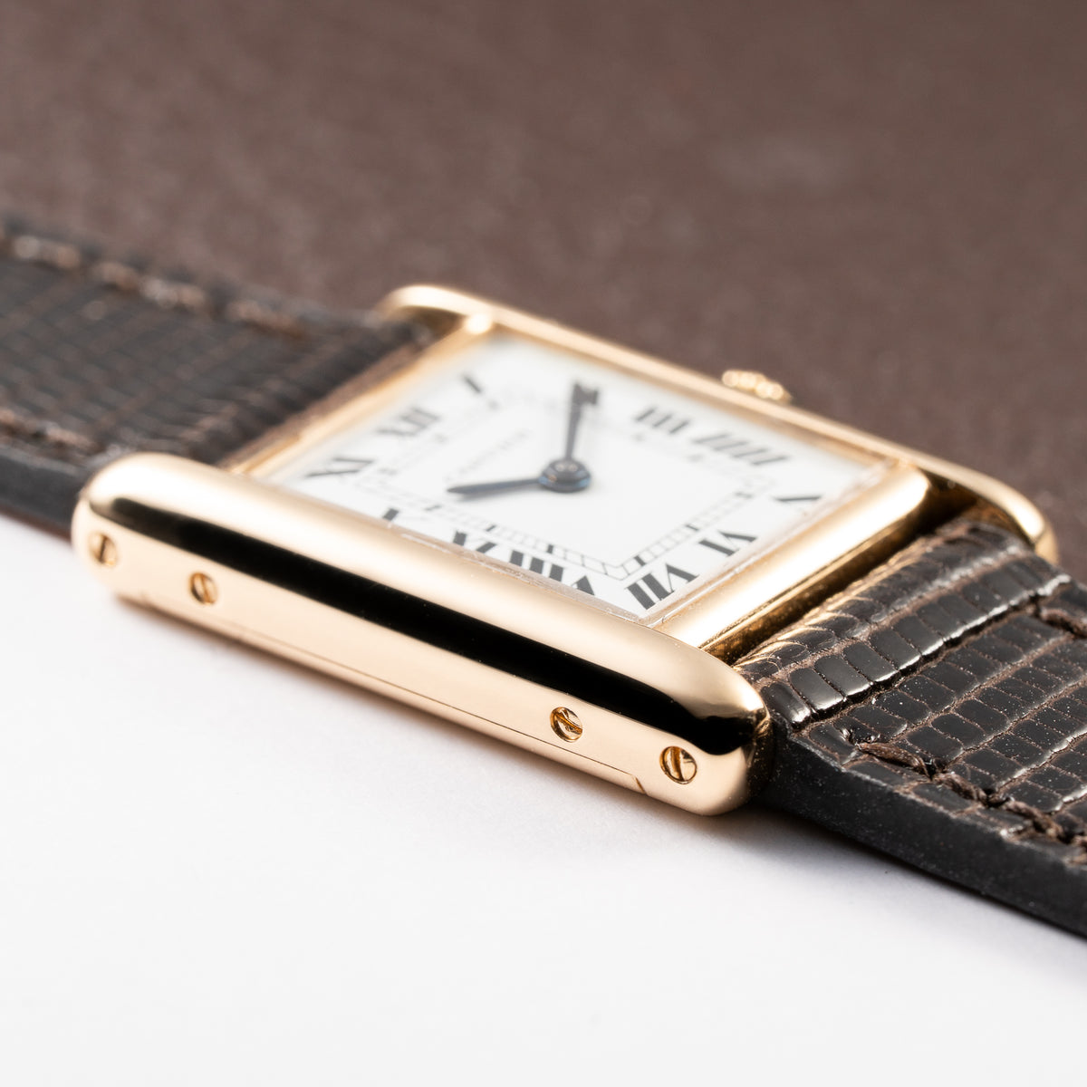 Cartier Tank Louis 'Paris' Dial 18K Yellow Gold PM Ref 78087 from 1970s