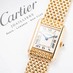 Cartier Tank Louis PM Grain de Riz 18K Yellow Gold Cartier Service 2025 Ref. 86601 from 1990s