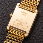Cartier Tank Louis PM Grain de Riz 18K Yellow Gold Cartier Service 2025 Ref. 86601 from 1990s