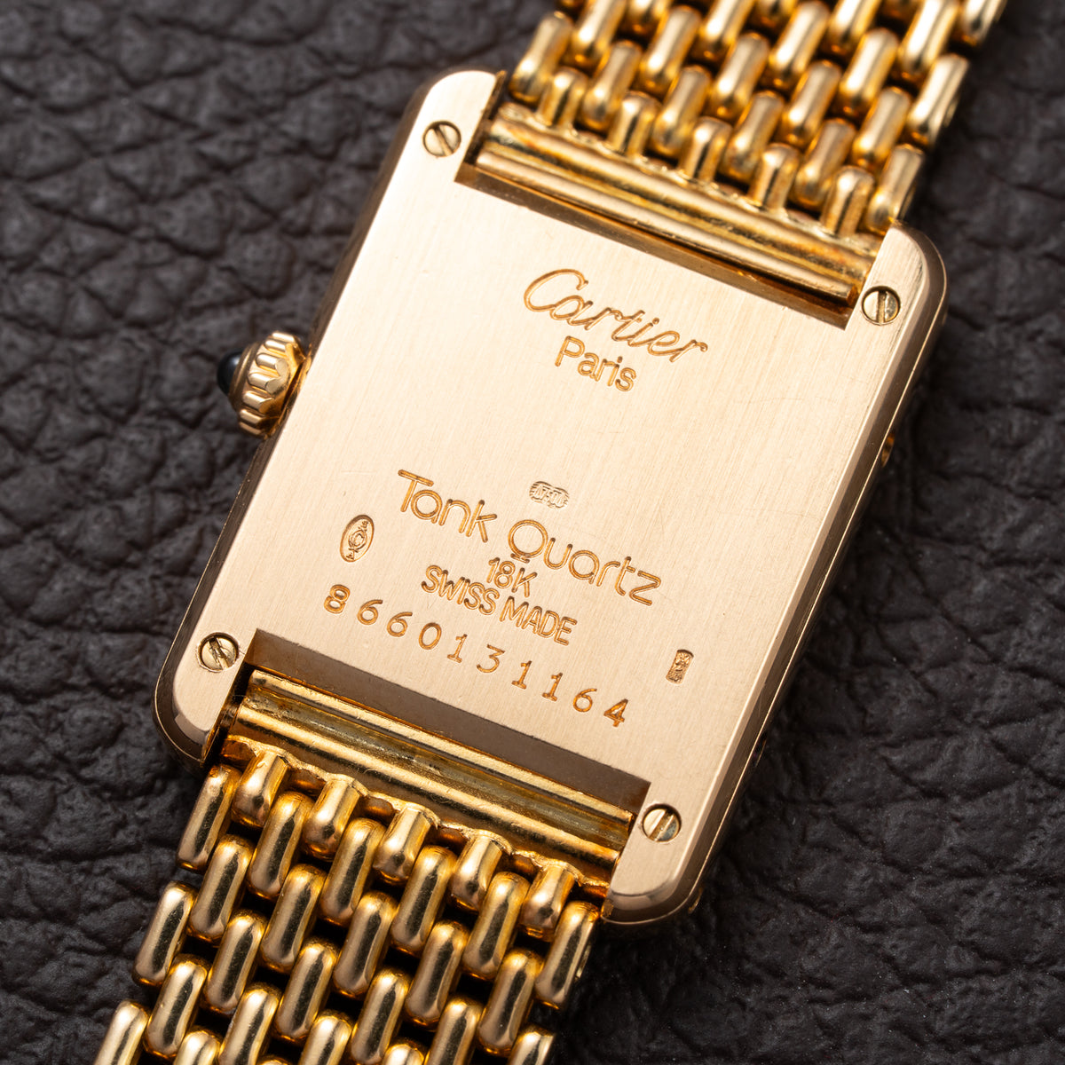 Cartier Tank Louis PM Grain de Riz 18K Yellow Gold Cartier Service 2025 Ref. 86601 from 1990s