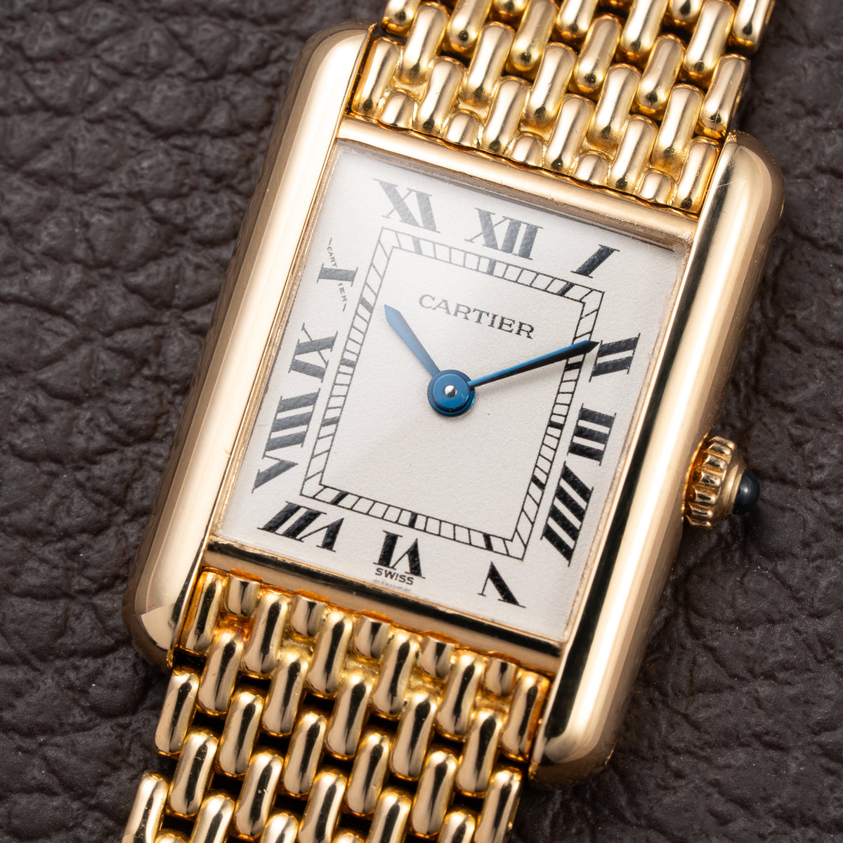 Cartier Tank Louis PM Grain de Riz 18K Yellow Gold Cartier Service 2025 Ref. 86601 from 1990s