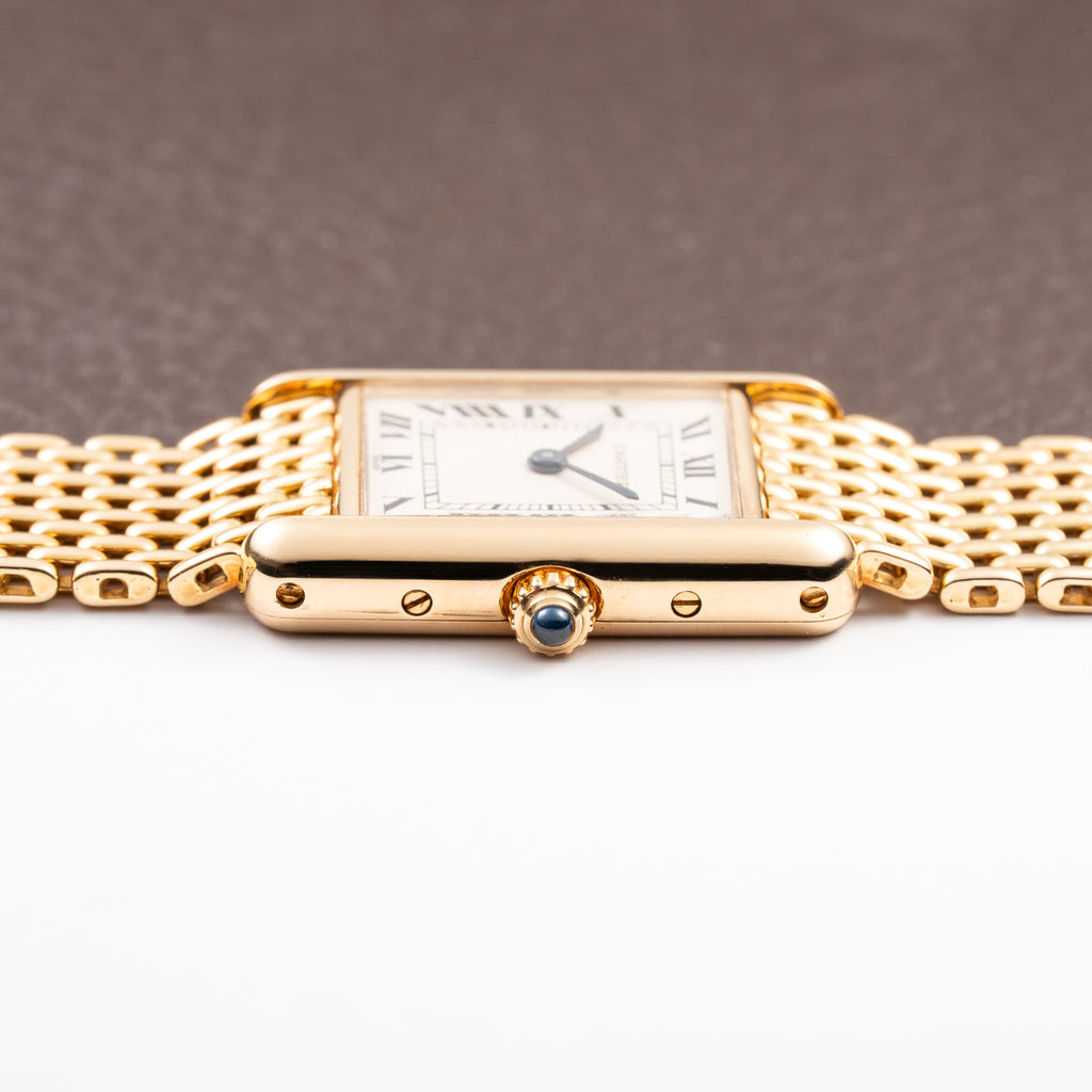 Cartier Tank Louis PM Grain de Riz 18K Yellow Gold Cartier Service 2025 Ref. 86601 from 1990s