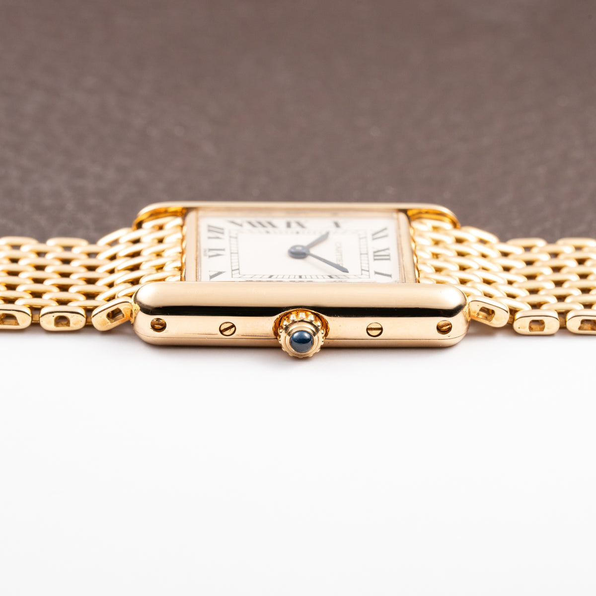 Cartier Tank Louis PM Grain de Riz 18K Yellow Gold Cartier Service 2025 Ref. 86601 from 1990s