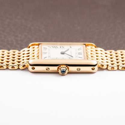 Cartier Tank Louis PM Grain de Riz 18K Yellow Gold Cartier Service 2025 Ref. 86601 from 1990s