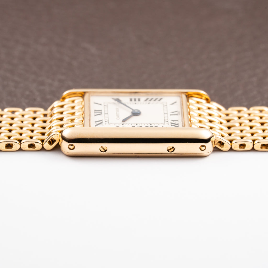 Cartier Tank Louis PM Grain de Riz 18K Yellow Gold Cartier Service 2025 Ref. 86601 from 1990s