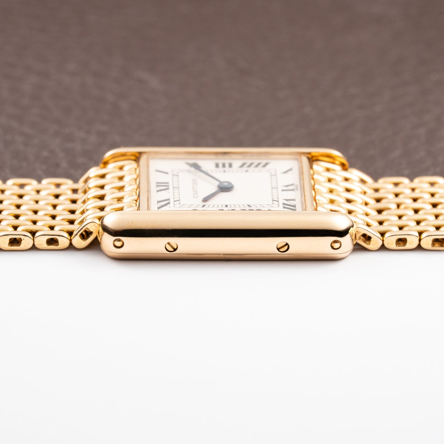 Cartier Tank Louis PM Grain de Riz 18K Yellow Gold Cartier Service 2025 Ref. 86601 from 1990s