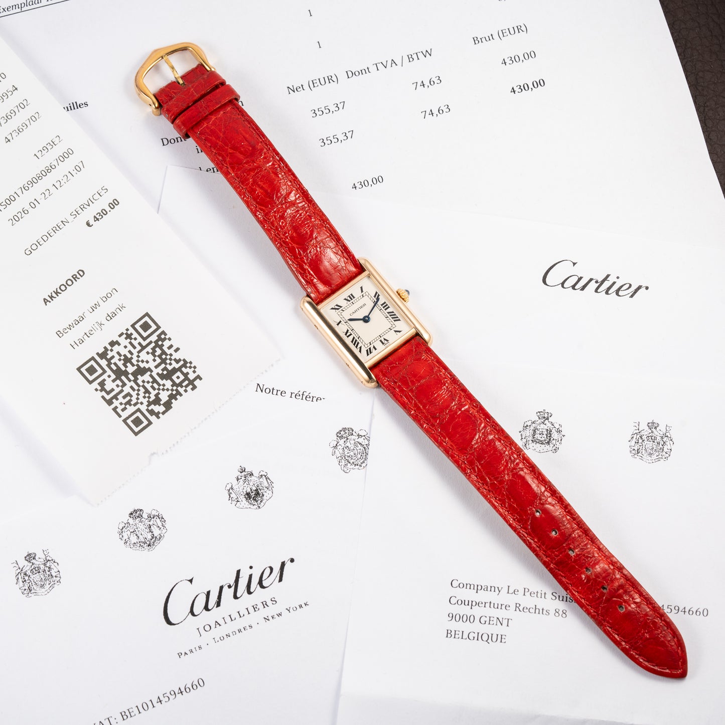 Cartier Tank Louis PM Quartz Cartier Service 2026 18K Yellow Gold PM  Ref. 66001 from 1990s