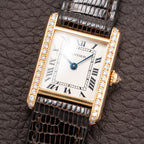 Cartier Tank Louis Factory Diamond Set 18K Yellow Gold Ref 1151 from 1990s