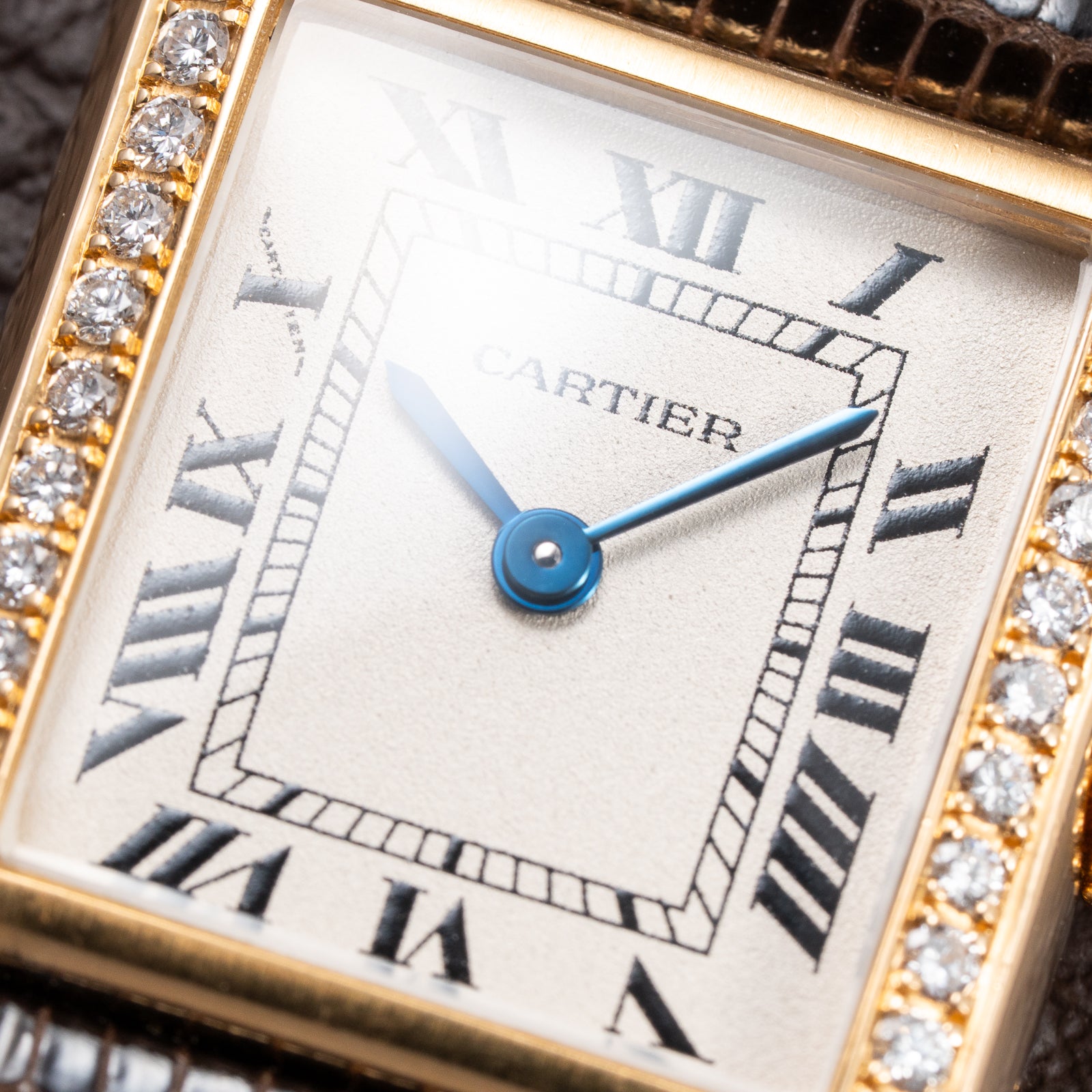Cartier Tank Louis Factory Diamond Set 18K Yellow Gold Ref 1151 from 1990s