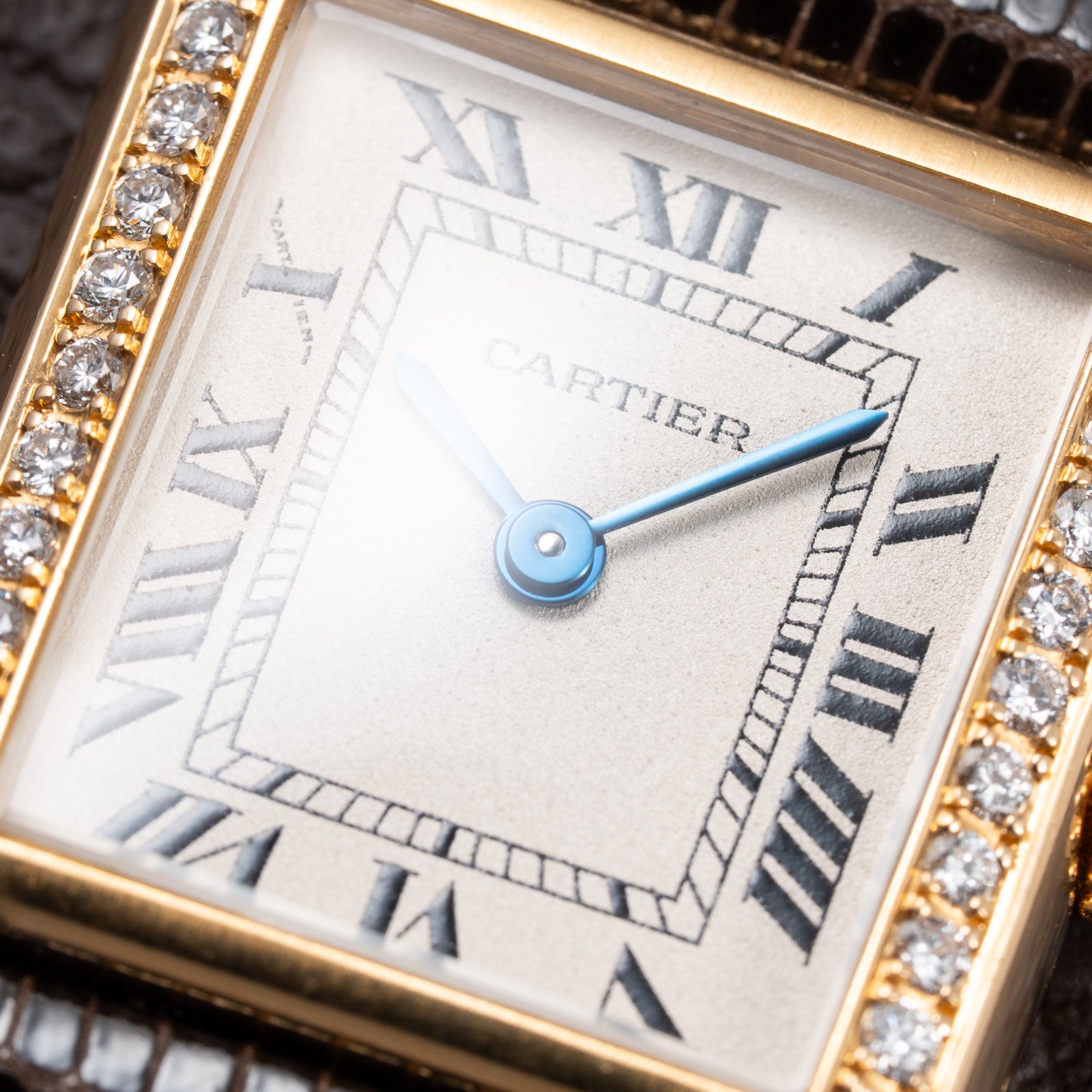Cartier Tank Louis Factory Diamond Set 18K Yellow Gold Ref 1151 from 1990s