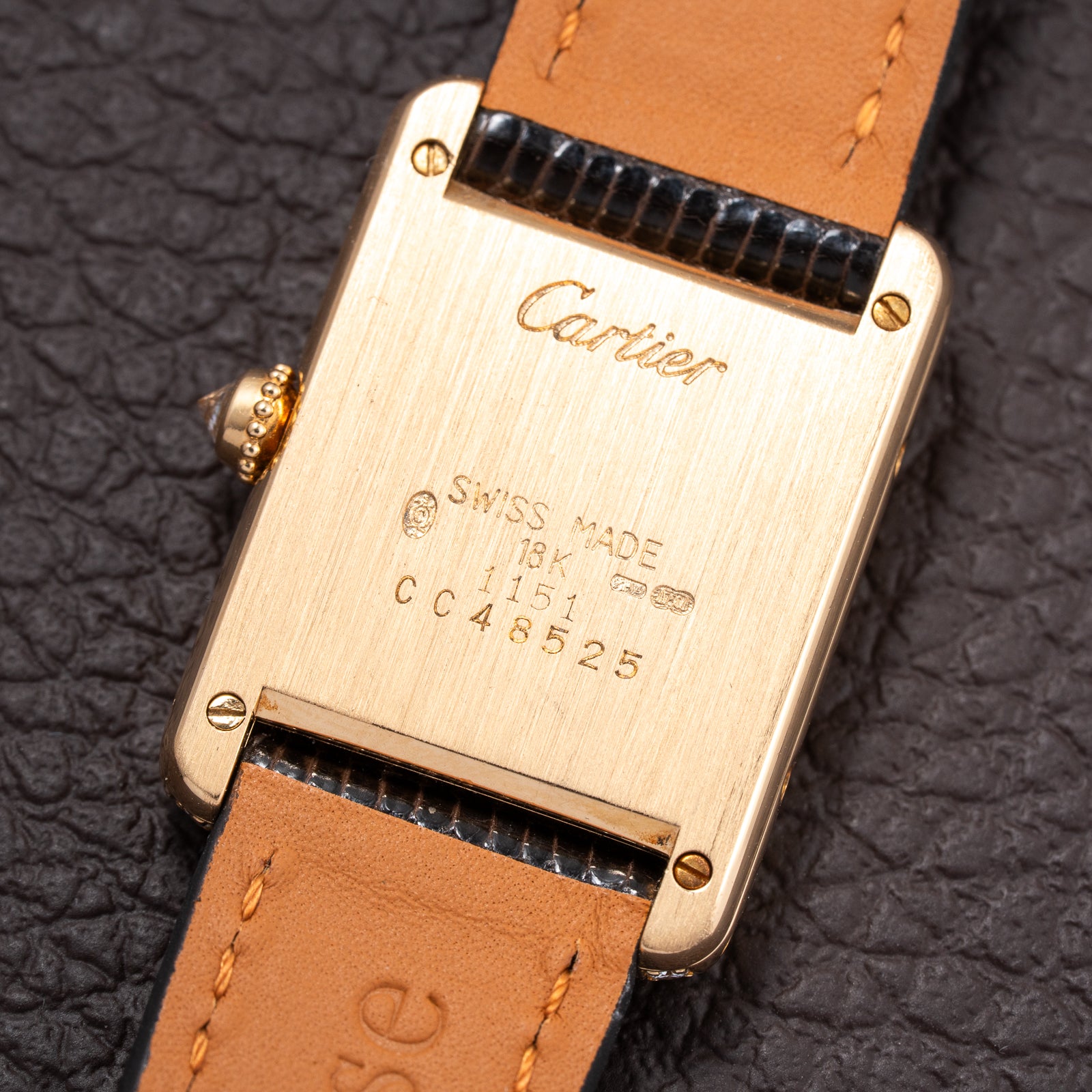 Cartier Tank Louis Factory Diamond Set 18K Yellow Gold Ref 1151 from 1990s