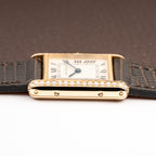Cartier Tank Louis Factory Diamond Set 18K Yellow Gold Ref 1151 from 1990s