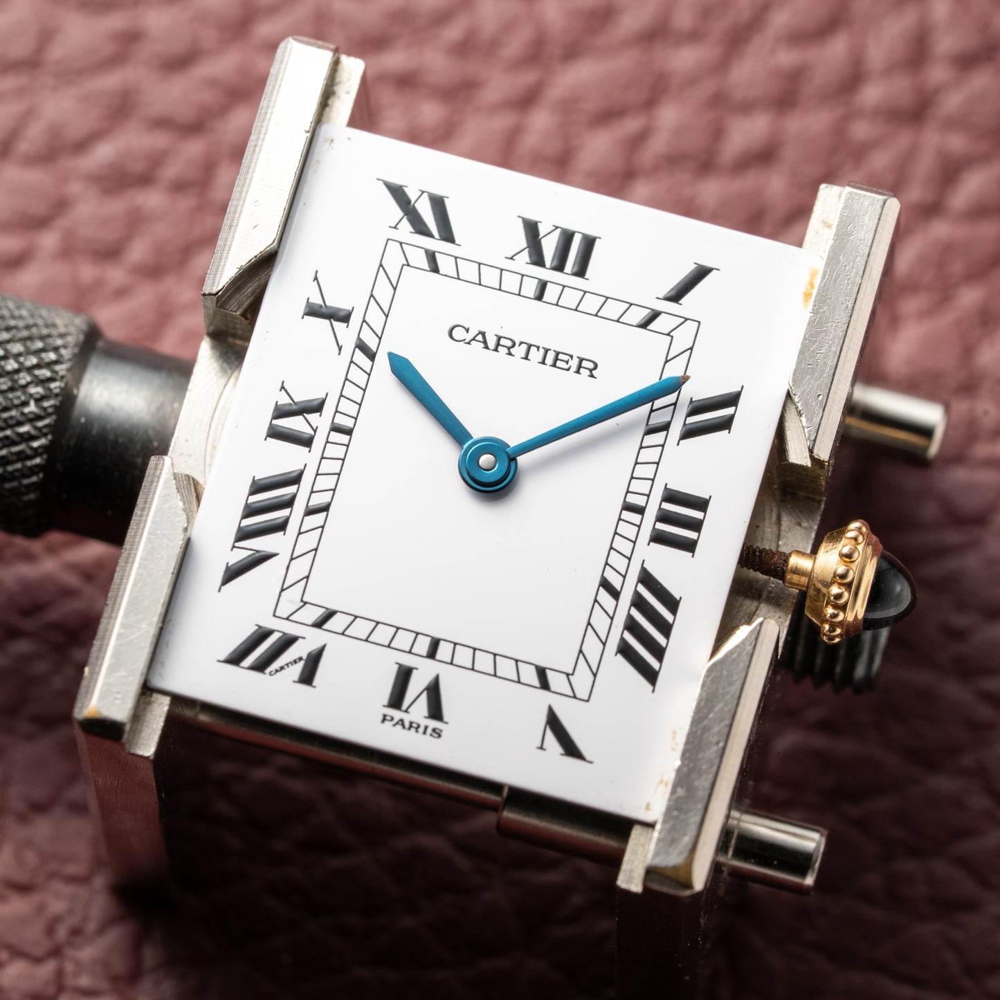 Cartier Tank Louis Paris Dial 18K Ref. 78086 with box and booklets from the 1980s