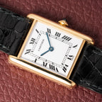 Cartier Tank Louis Paris Dial 18K Ref. 78086 with box and booklets from the 1980s