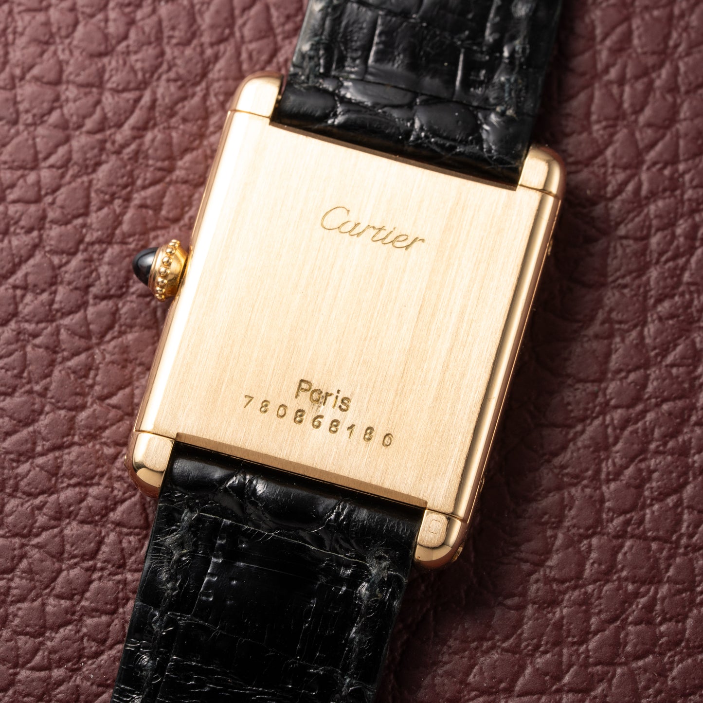 Cartier Tank Louis Paris Dial 18K Ref. 78086 with box and booklets from the 1980s