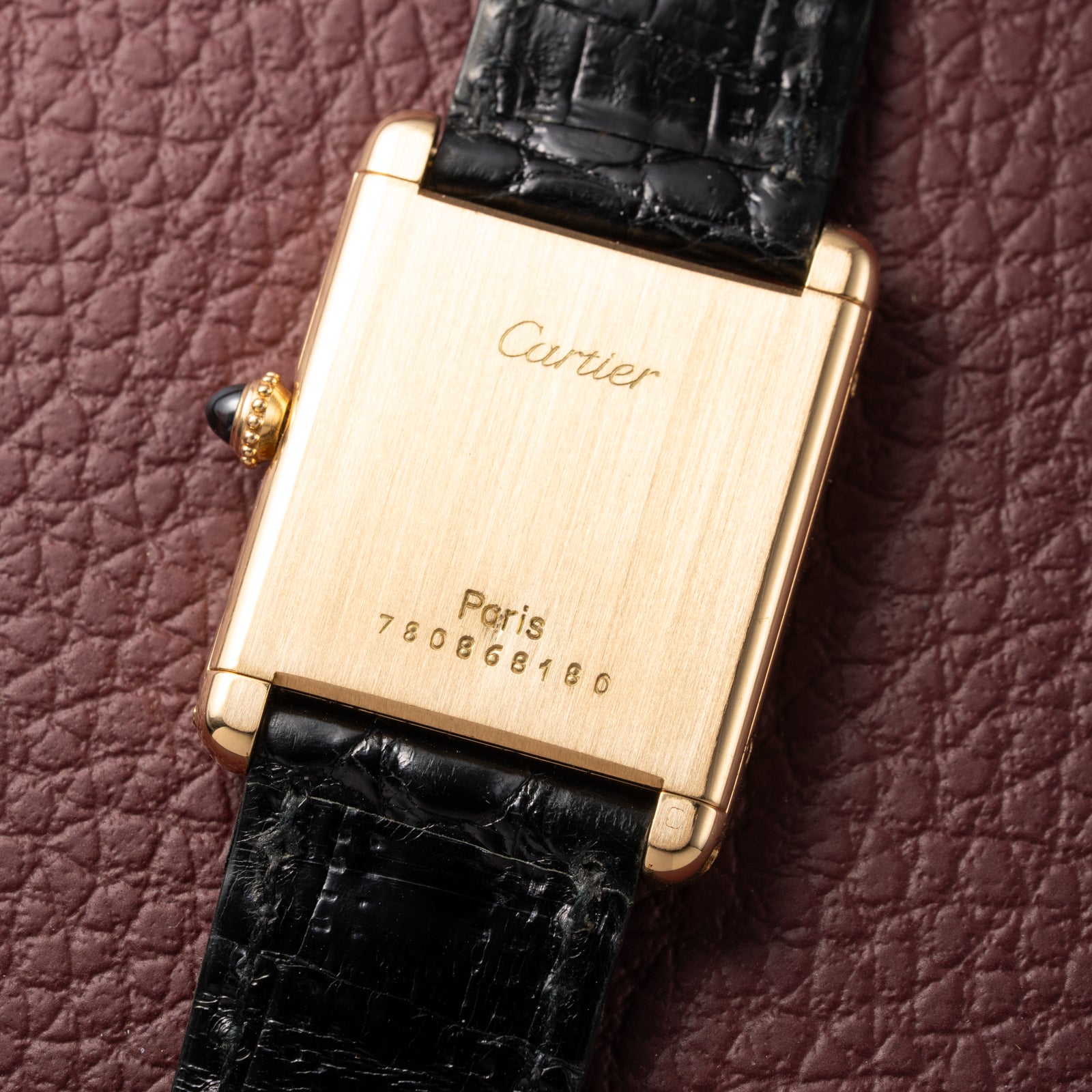 Cartier Tank Louis Paris Dial 18K Ref. 78086 with box and booklets from the 1980s