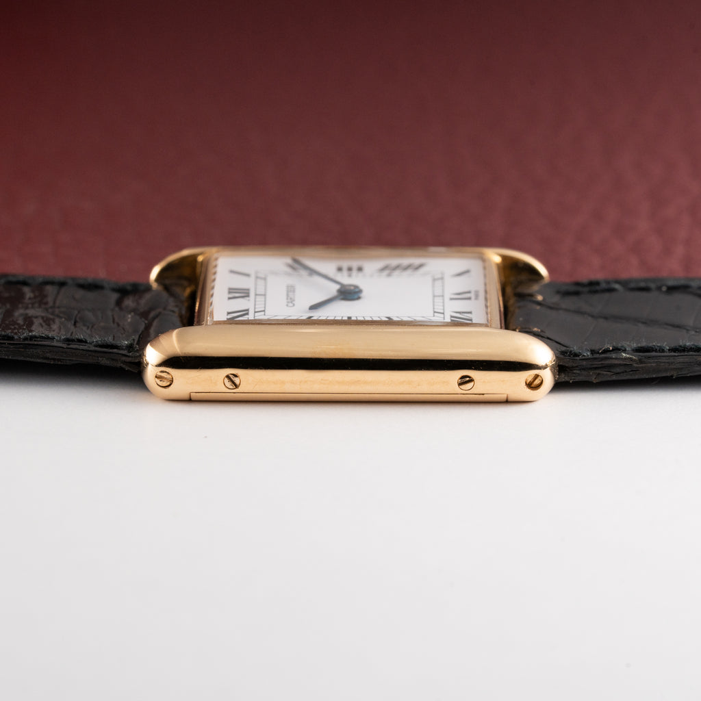 Cartier Tank Louis Paris Dial 18K Ref. 78086 with box and booklets from the 1980s