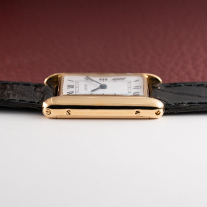 Cartier Tank Louis Paris Dial 18K Ref. 78086 with box and booklets from the 1980s
