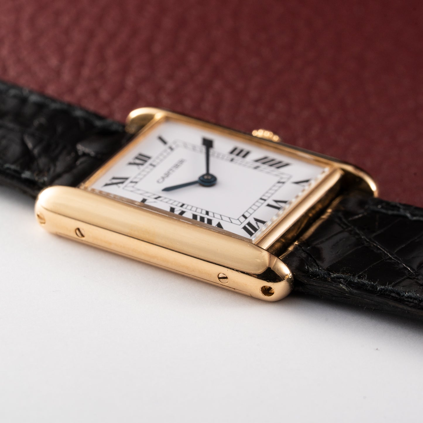 Cartier Tank Louis Paris Dial 18K Ref. 78086 with box and booklets from the 1980s