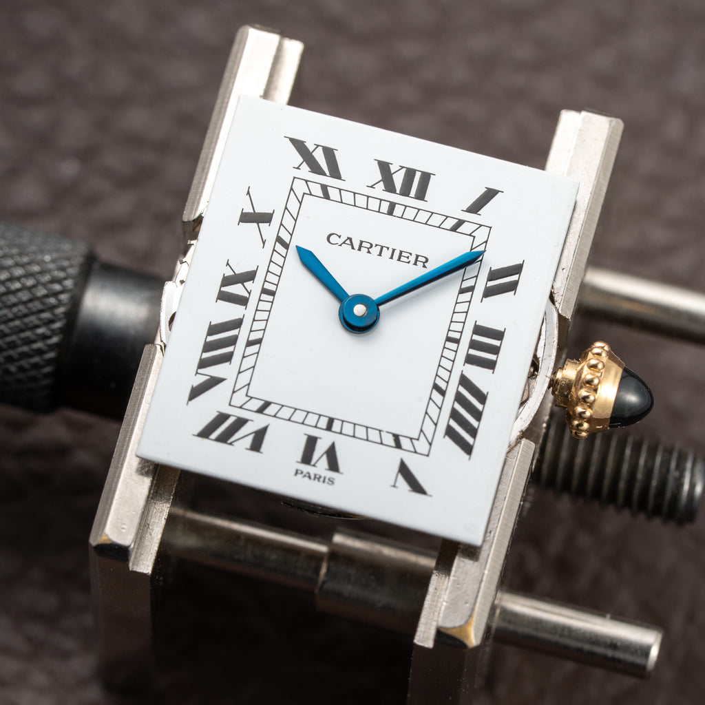 Cartier Tank Louis Paris Dial Full Set 18K Yellow Gold PM Ref 78087 from 1979