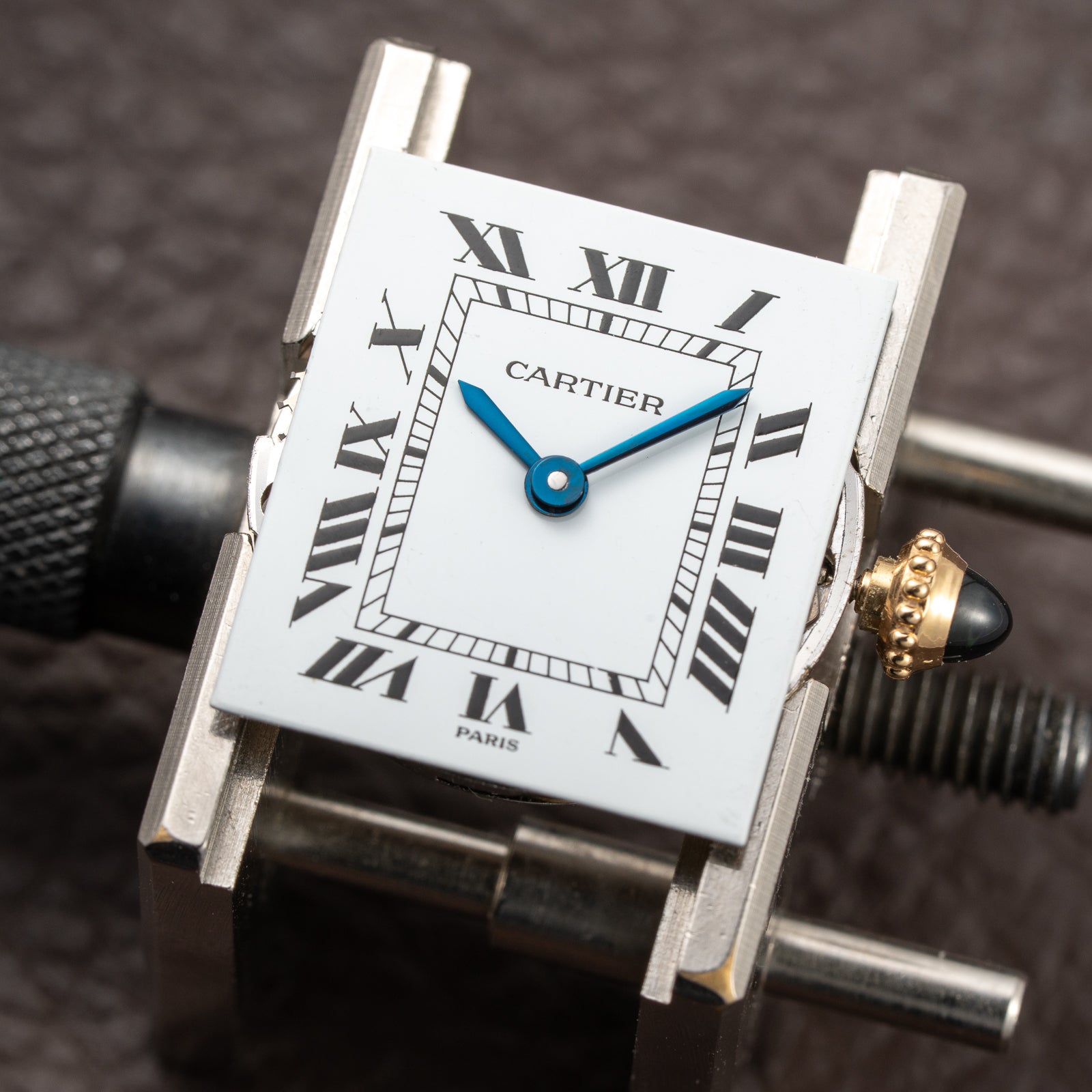 Cartier Tank Louis Paris Dial Full Set 18K Yellow Gold PM Ref 78087 from 1979