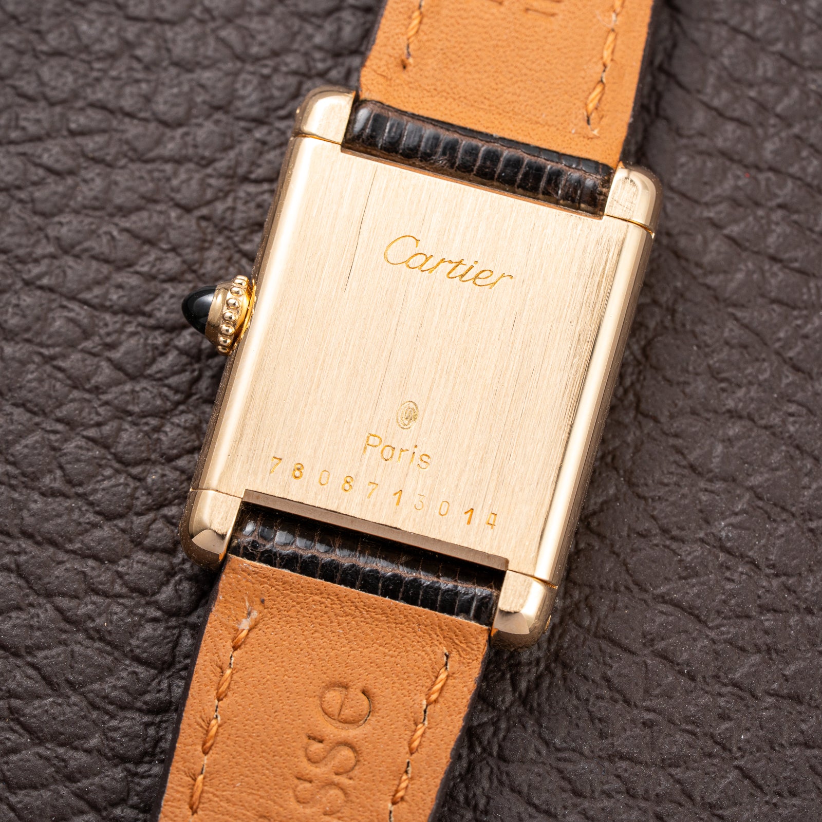 Cartier Tank Louis Paris Dial Full Set 18K Yellow Gold PM Ref 78087 from 1979