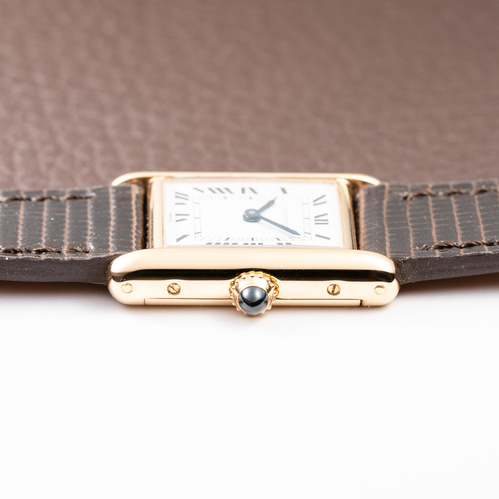 Cartier Tank Louis Paris Dial Full Set 18K Yellow Gold PM Ref 78087 from 1979