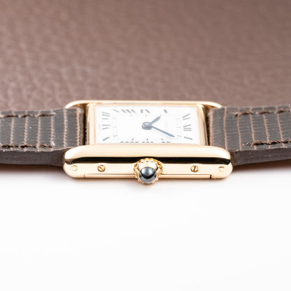 Cartier Tank Louis Paris Dial Full Set 18K Yellow Gold PM Ref 78087 from 1979