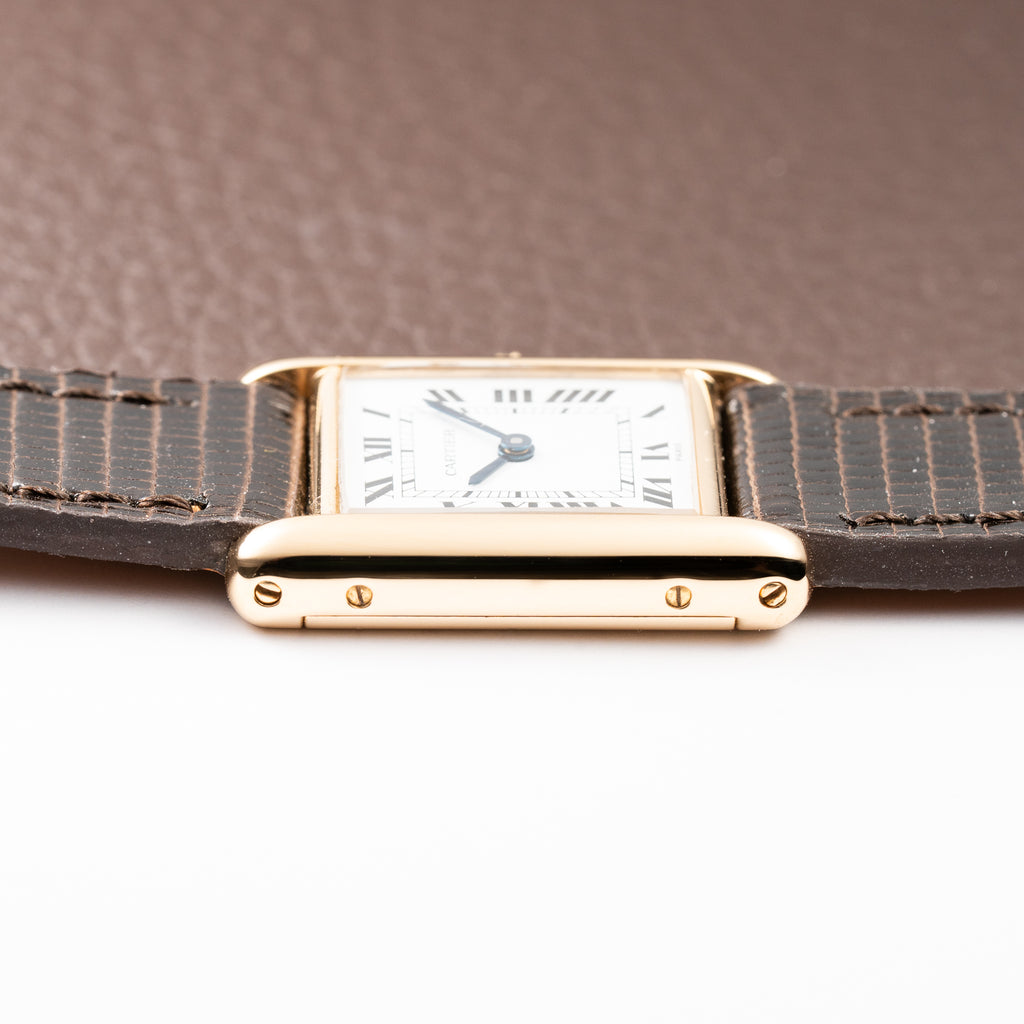 Cartier Tank Louis Paris Dial Full Set 18K Yellow Gold PM Ref 78087 from 1979