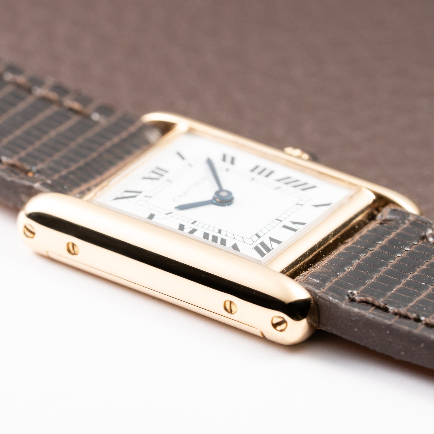 Cartier Tank Louis Paris Dial Full Set 18K Yellow Gold PM Ref 78087 from 1979
