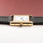 Cartier Tank Louis Paris Dial 18K Yellow Gold PM Ref 78087 from 1980s