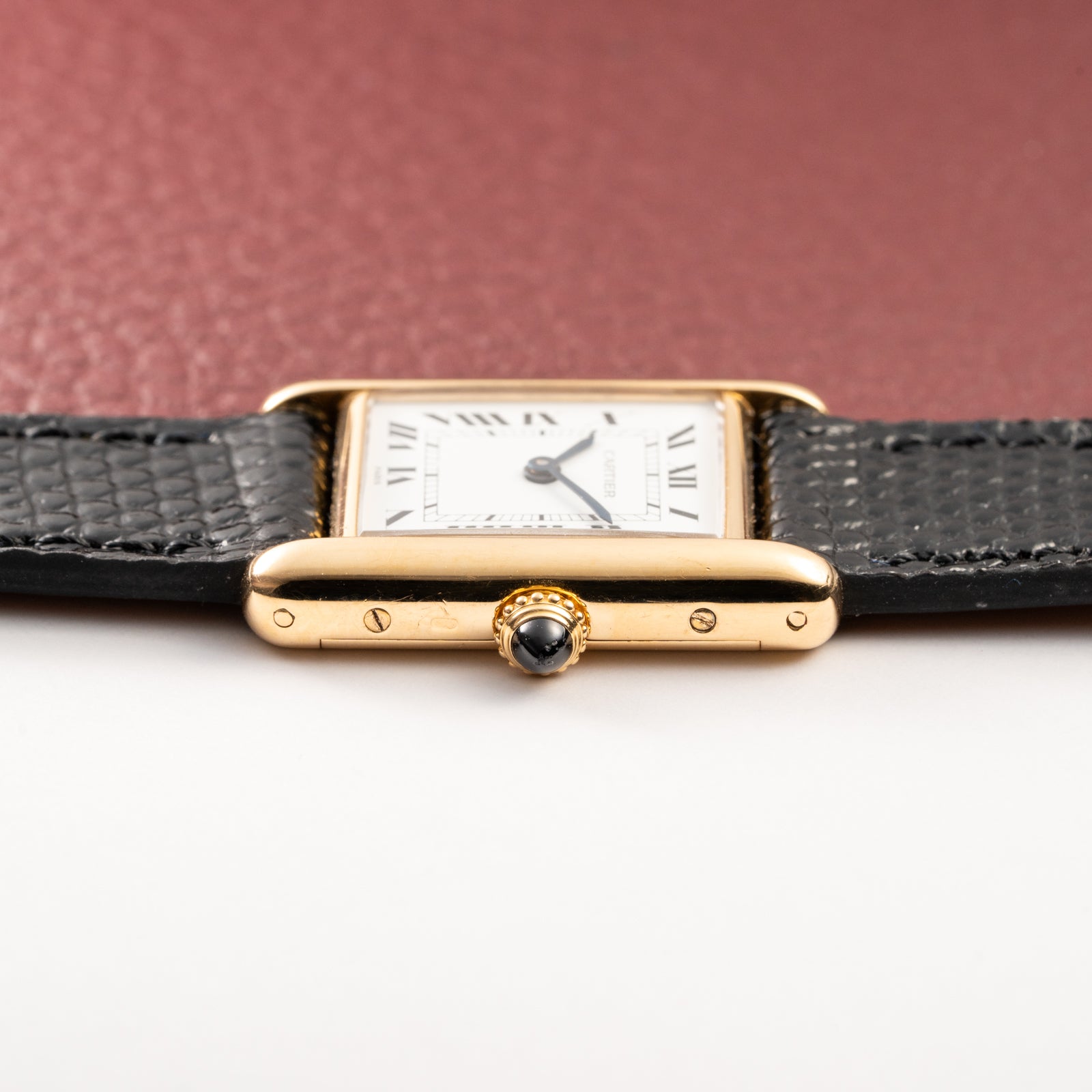 Cartier Tank Louis Paris Dial 18K Yellow Gold PM Ref 78087 from 1980s