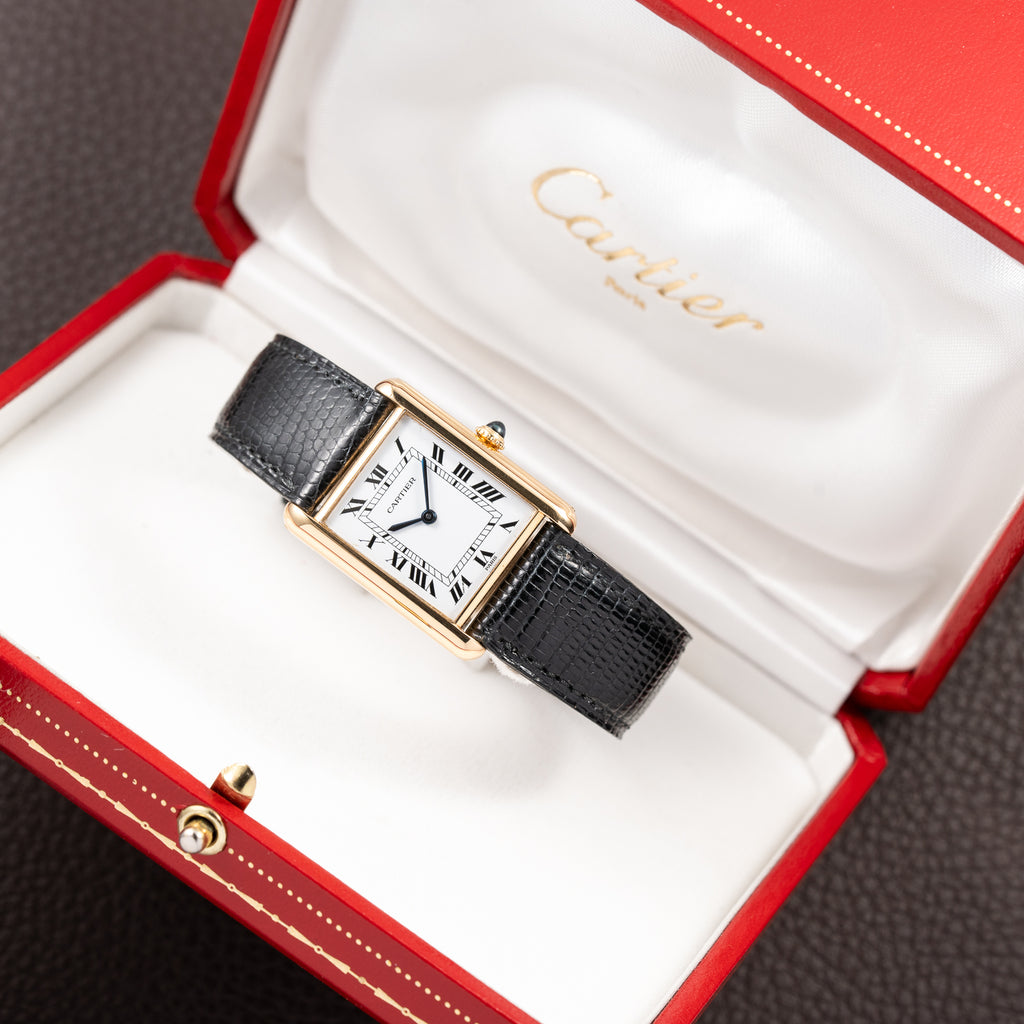 Cartier Tank Louis 'Paris' Dial 18K Yellow Gold GM Ref. 78086 From 1980s