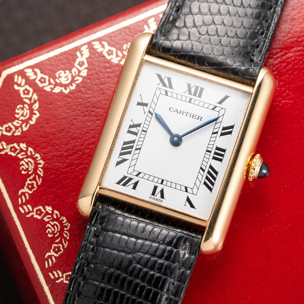 Cartier Tank Louis 'Paris' Dial 18K Yellow Gold GM Ref. 78086 From 1980s