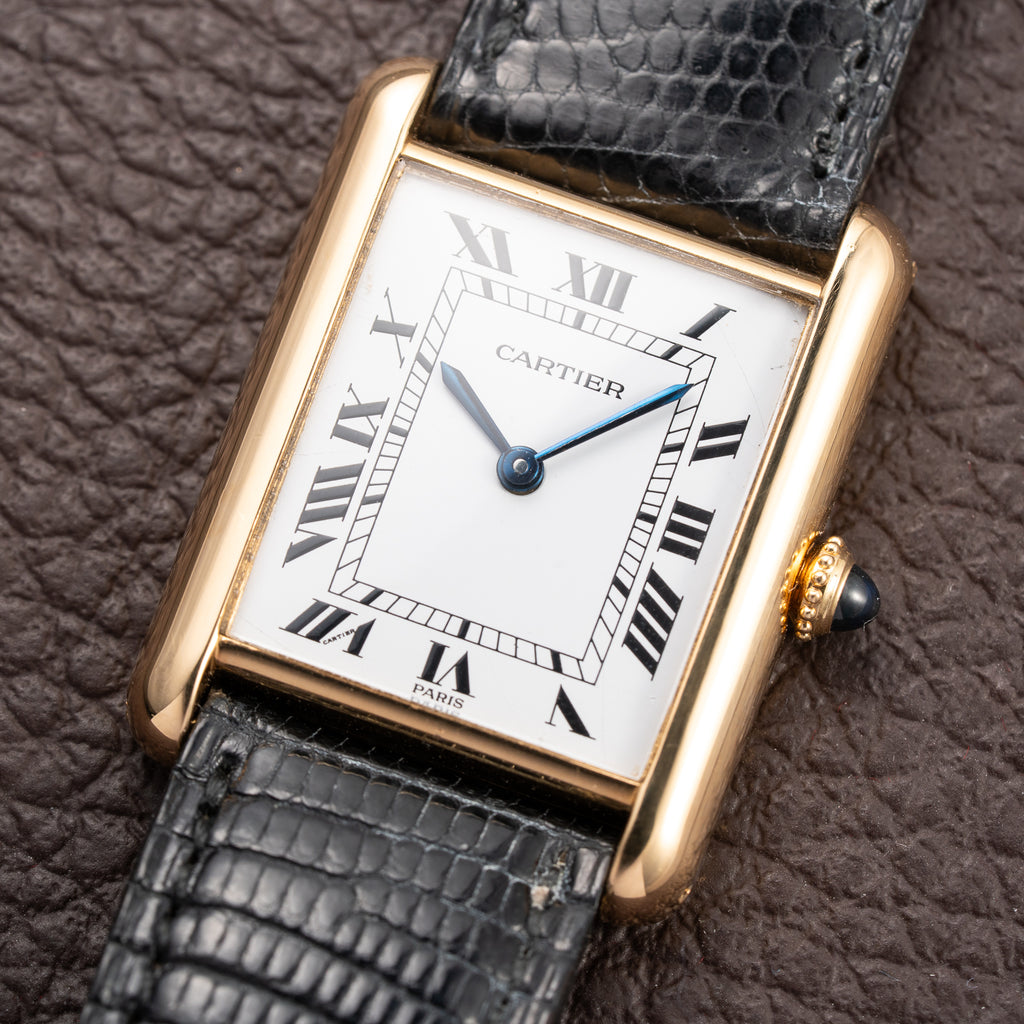 Cartier Tank Louis 'Paris' Dial 18K Yellow Gold GM Ref. 78086 From 1980s