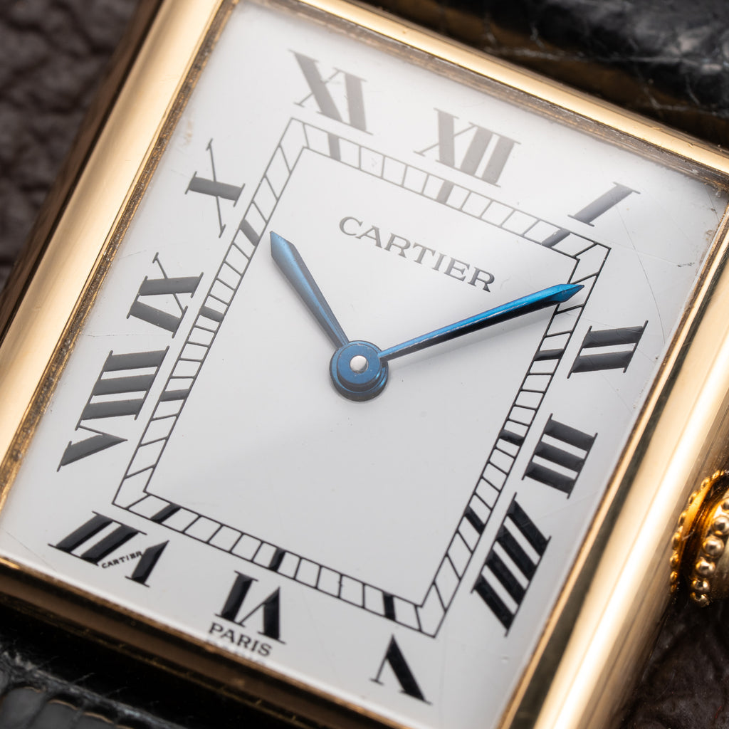 Cartier Tank Louis 'Paris' Dial 18K Yellow Gold GM Ref. 78086 From 1980s